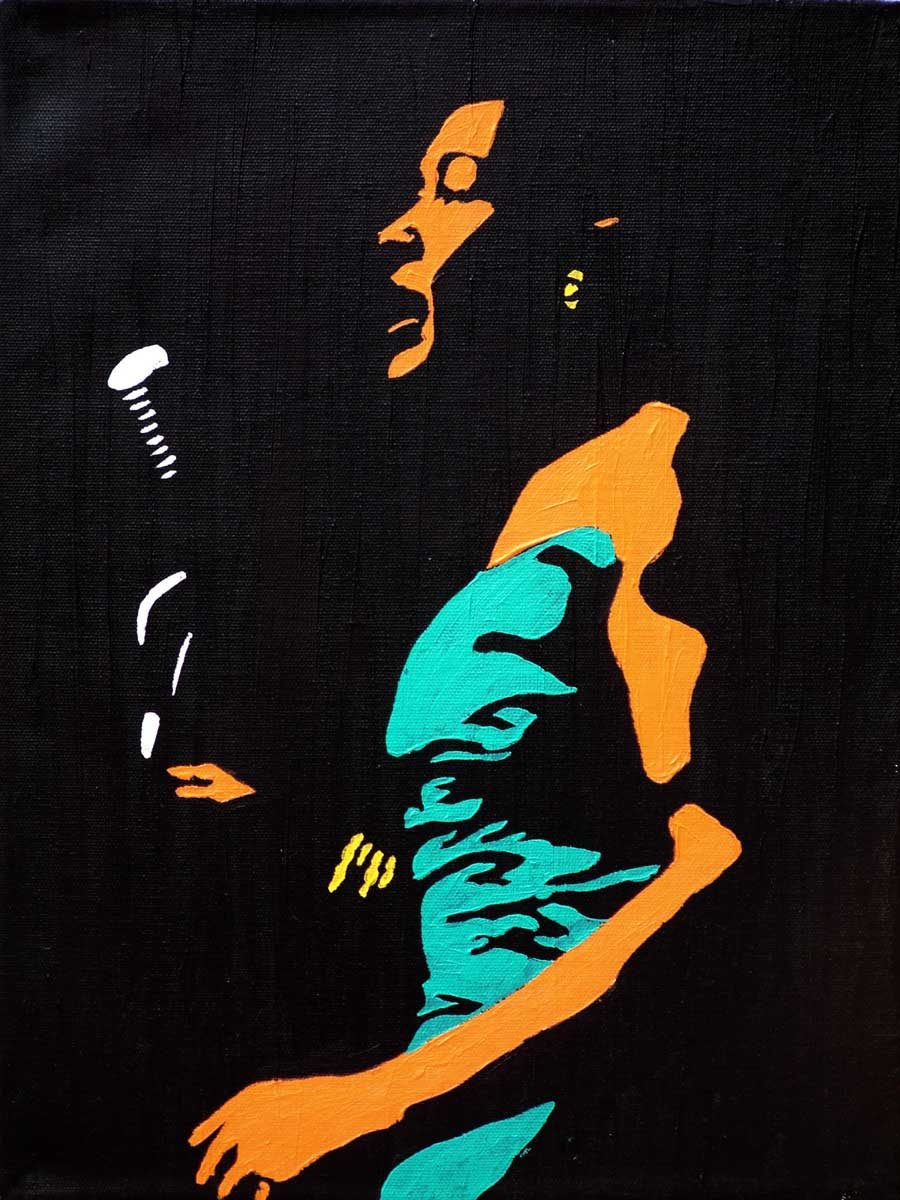 Pop art billie on black